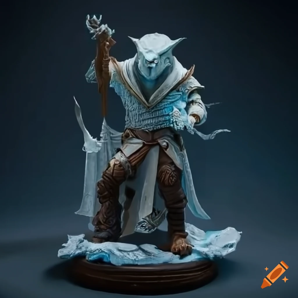 Dragonborn sorcerer Withers from Baldur's Gate 3 with ice-white scales