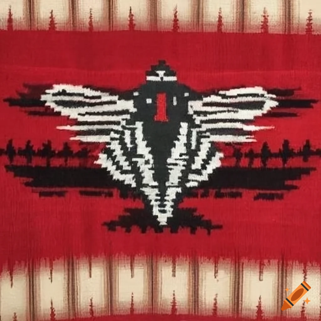 Navajo Blanket with cicada pattern