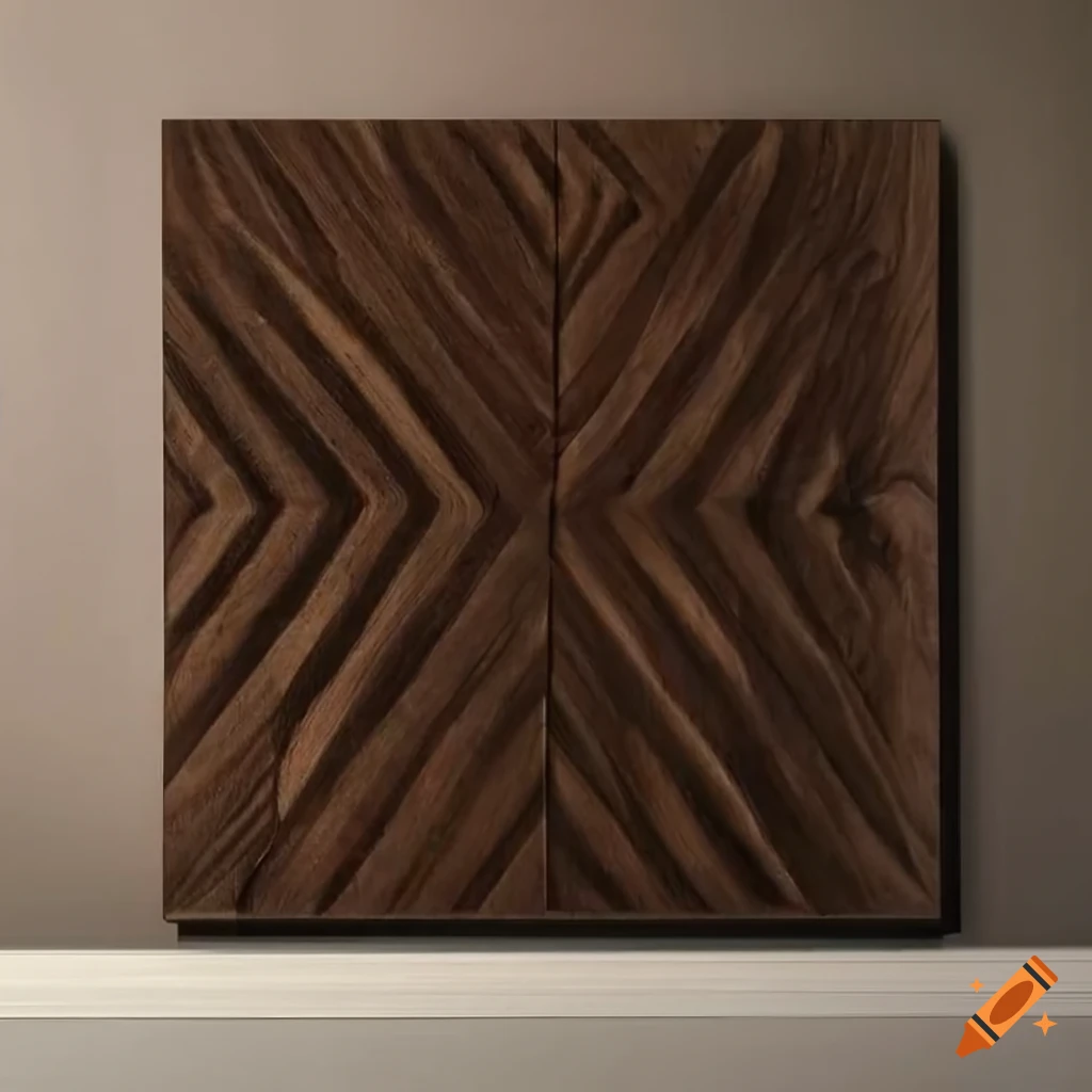 Stunning black walnut wooden wall art with intricate details and grain ...