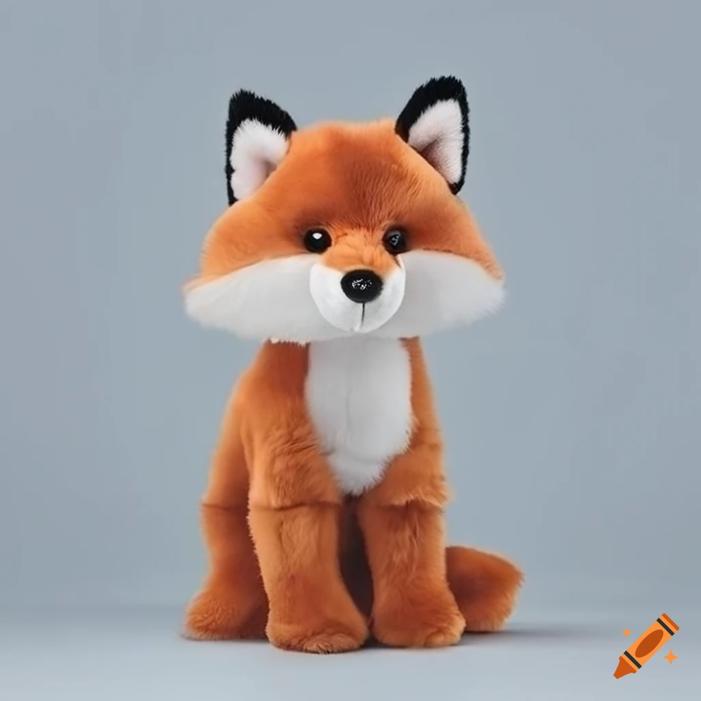 Fluffy fox plush toy