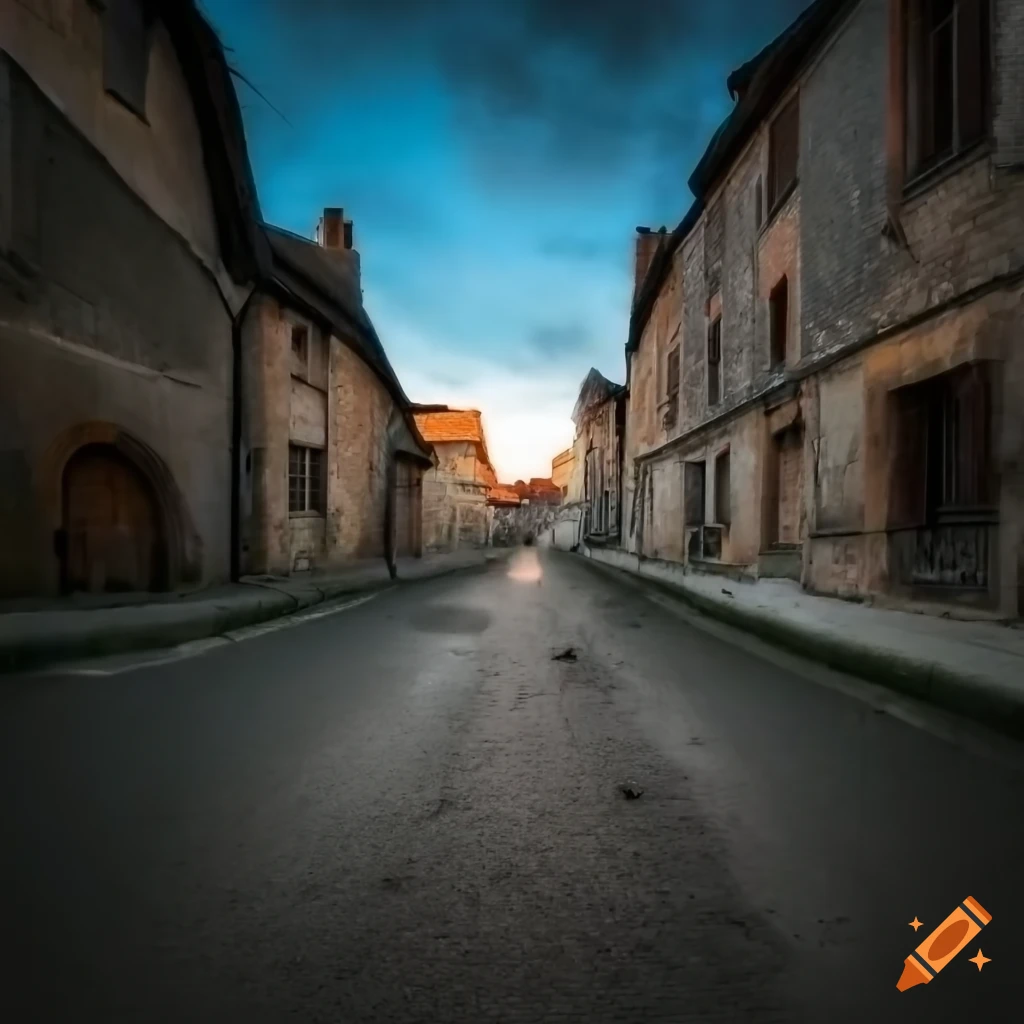 View of Vieux-Reng commune in France