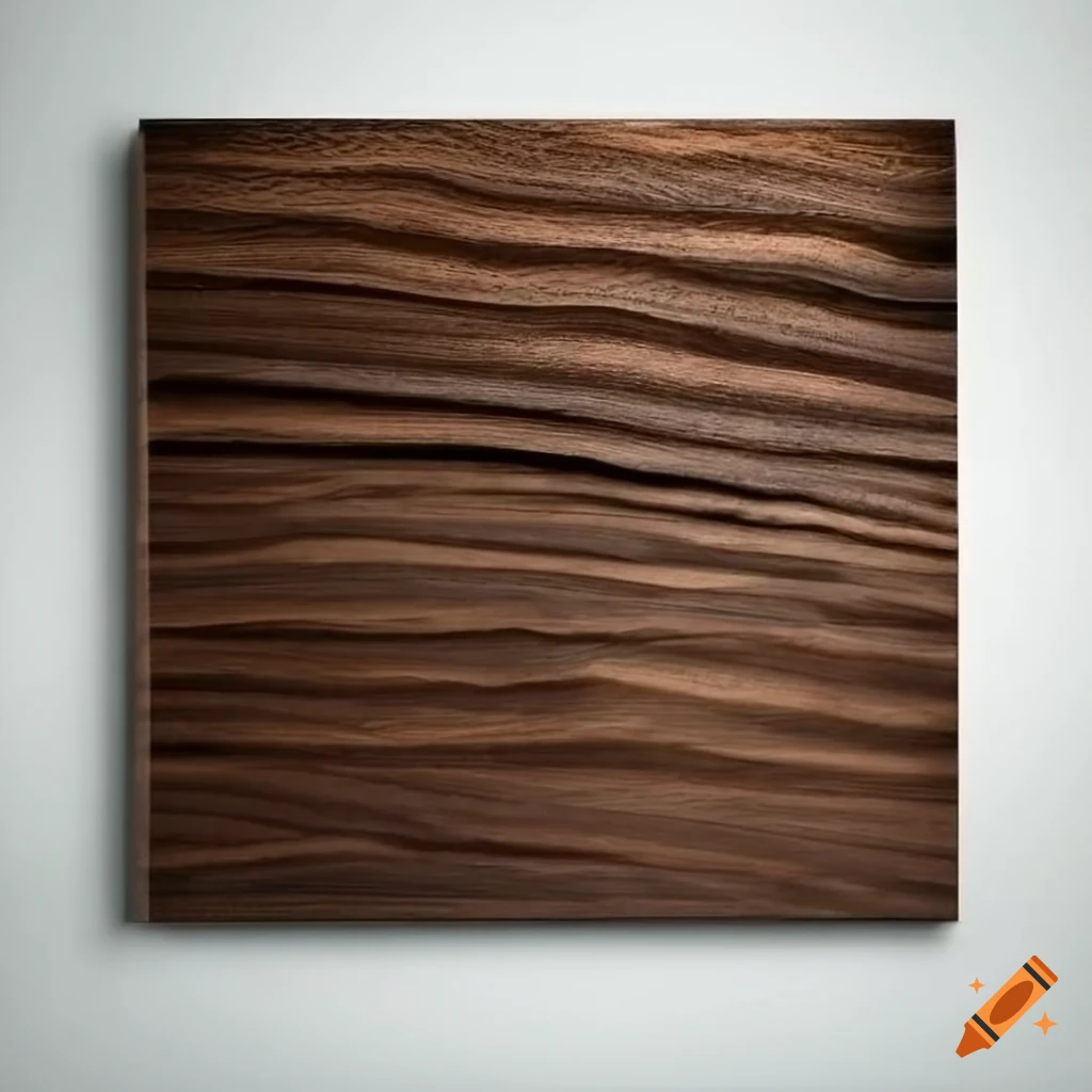 Stunning black walnut wooden wall art with intricate details and grain ...