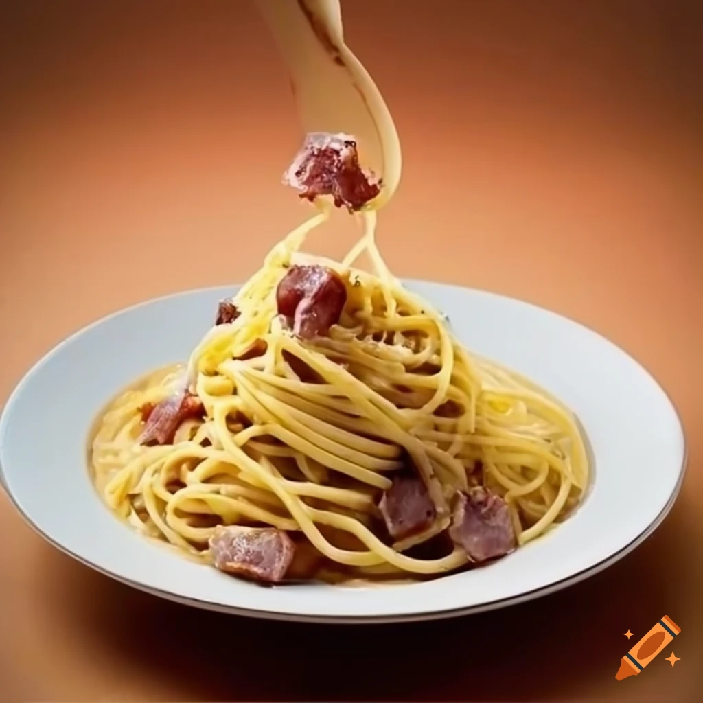 Spaghetti carbonara dish