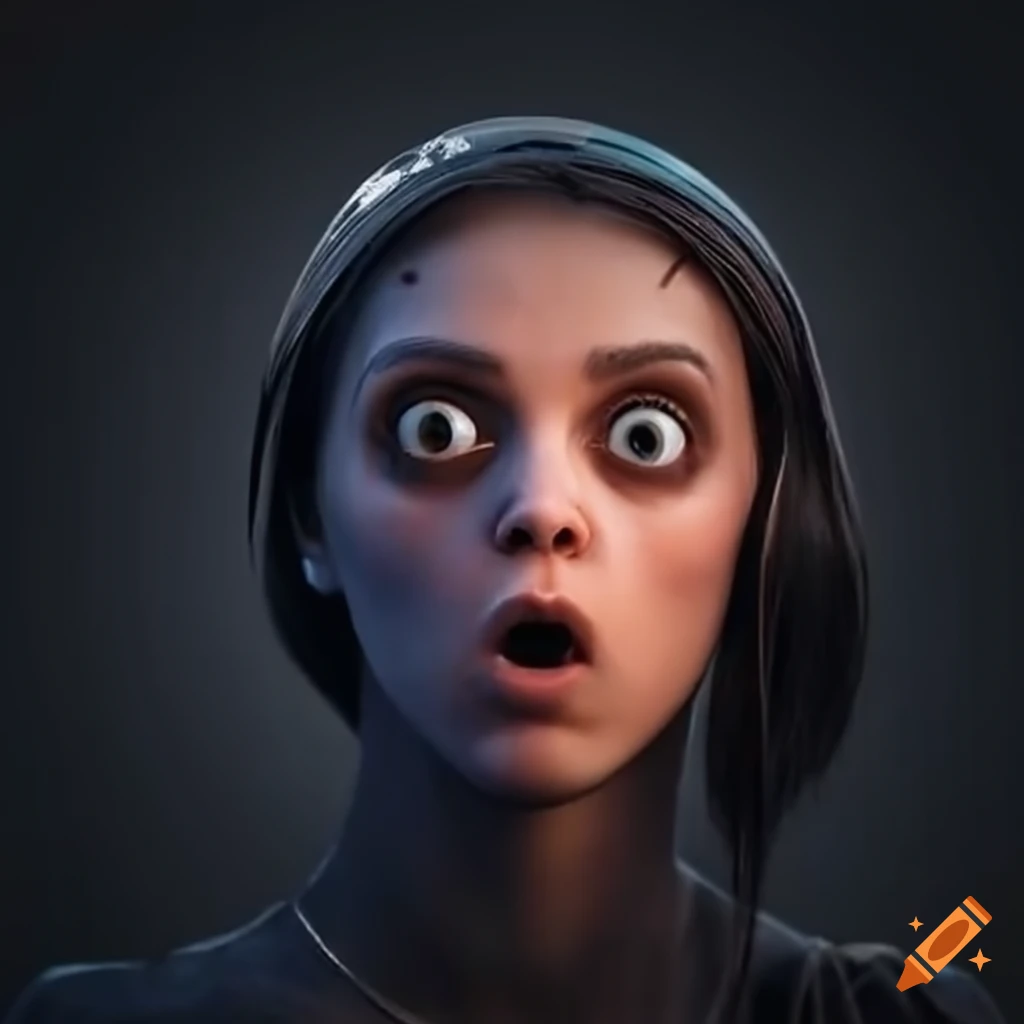 Shocked face expression