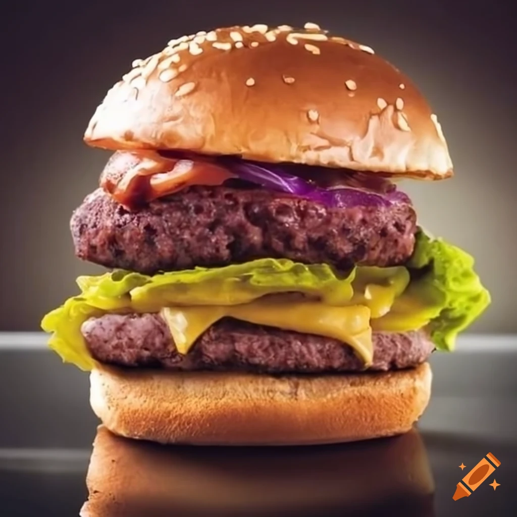 Burger with generous amount of mustard