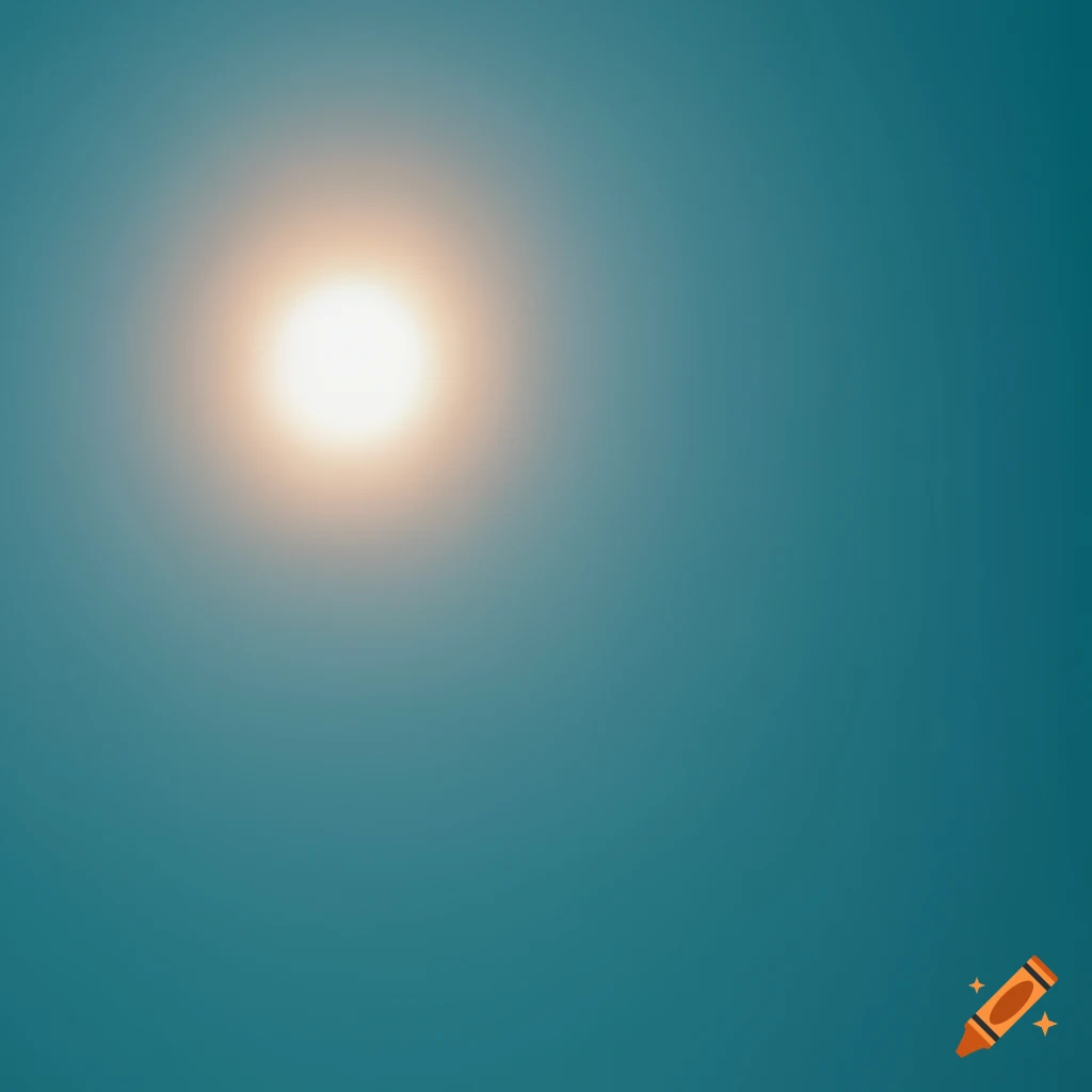 Sun on a cyan background