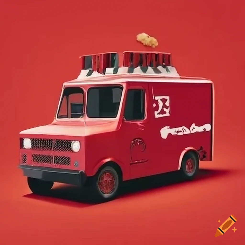 Red food truck named 'Ride-N-Fry'