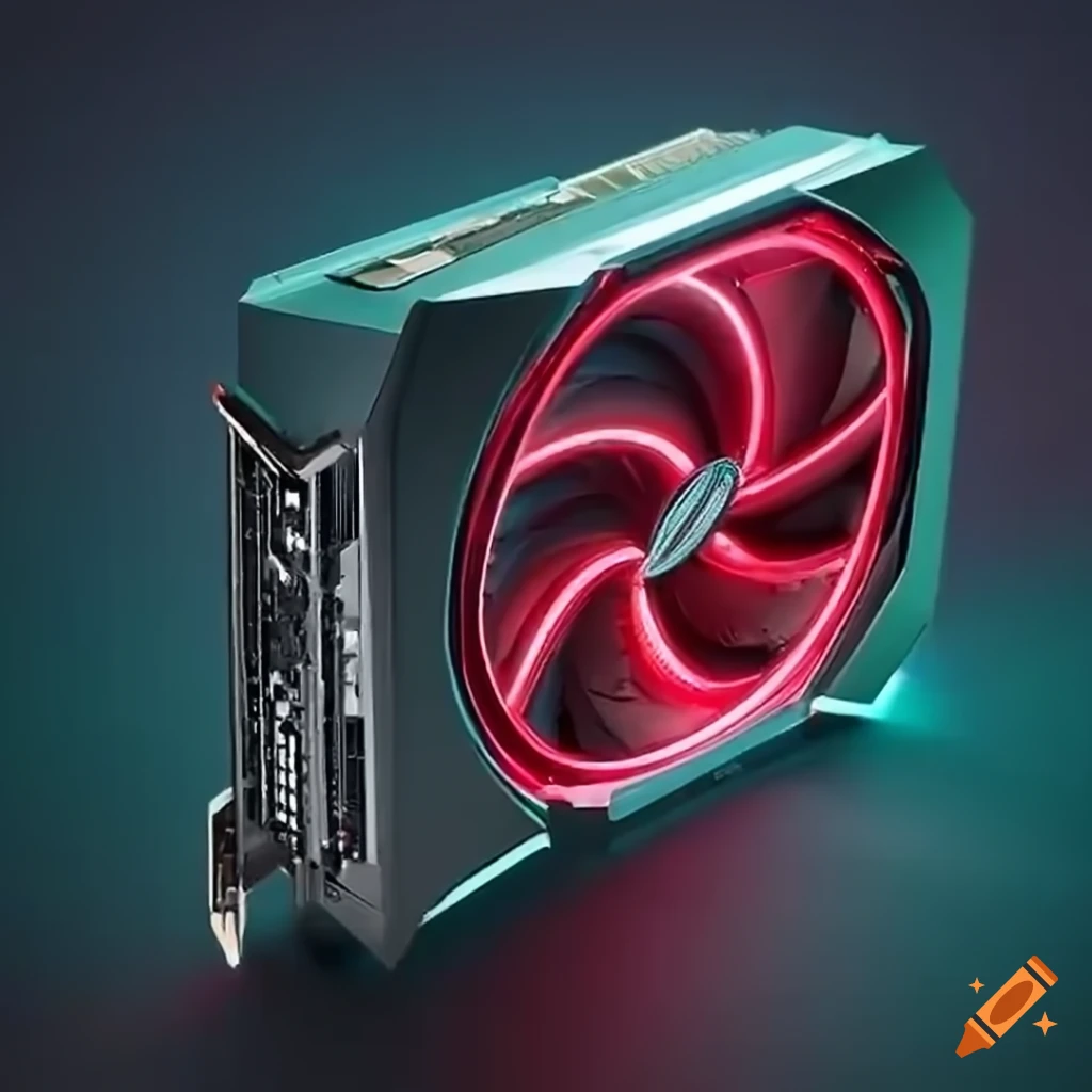 Nvidia GeForce RTX 4090 graphics card with red light animation