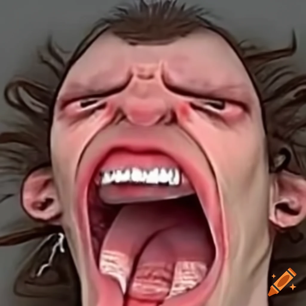 Character in pain and distress showcasing various emotions