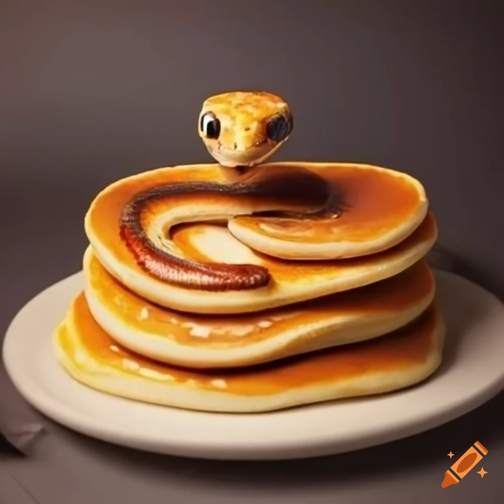 Snake-shaped pancake