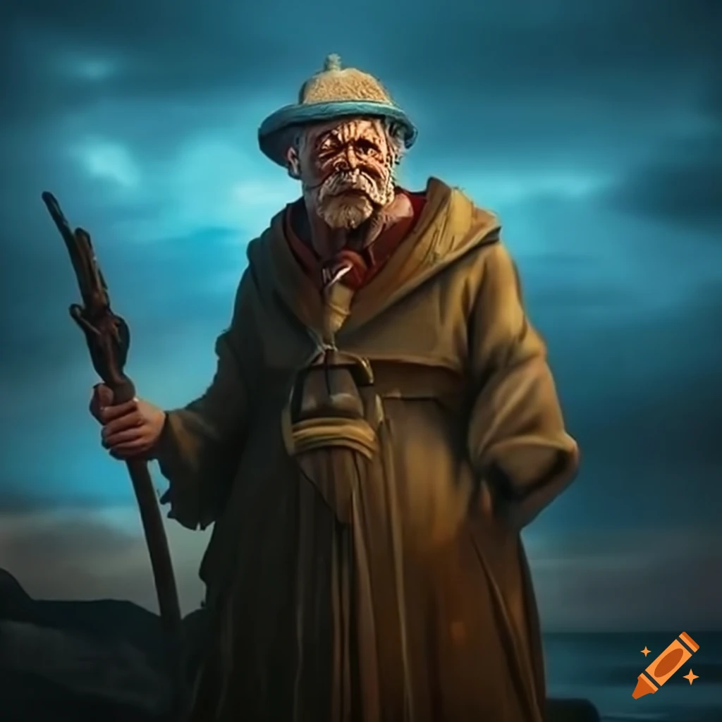 Old man lighthouse keeper