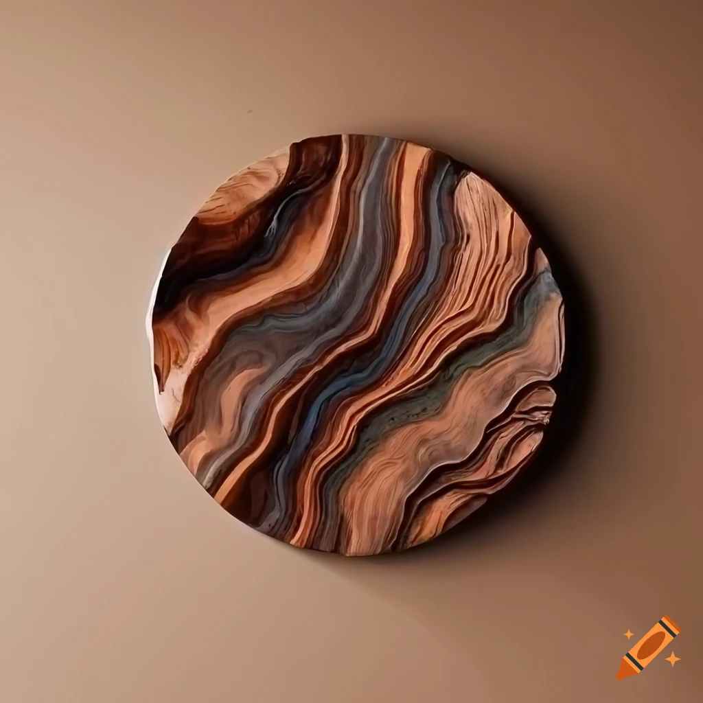 Black walnut wall art with carved holes filled with colored epoxy resin ...