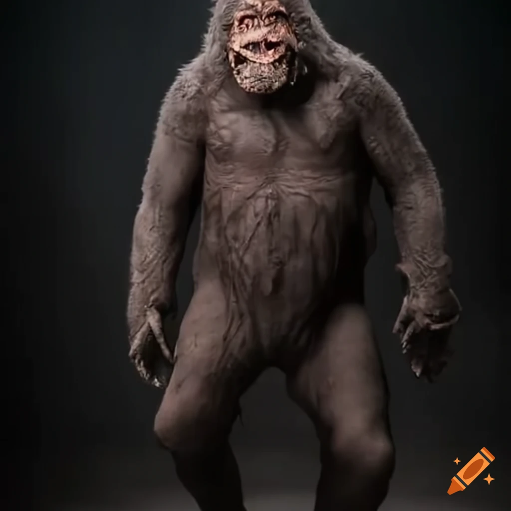 Sasquatch cryptid creature in full body view