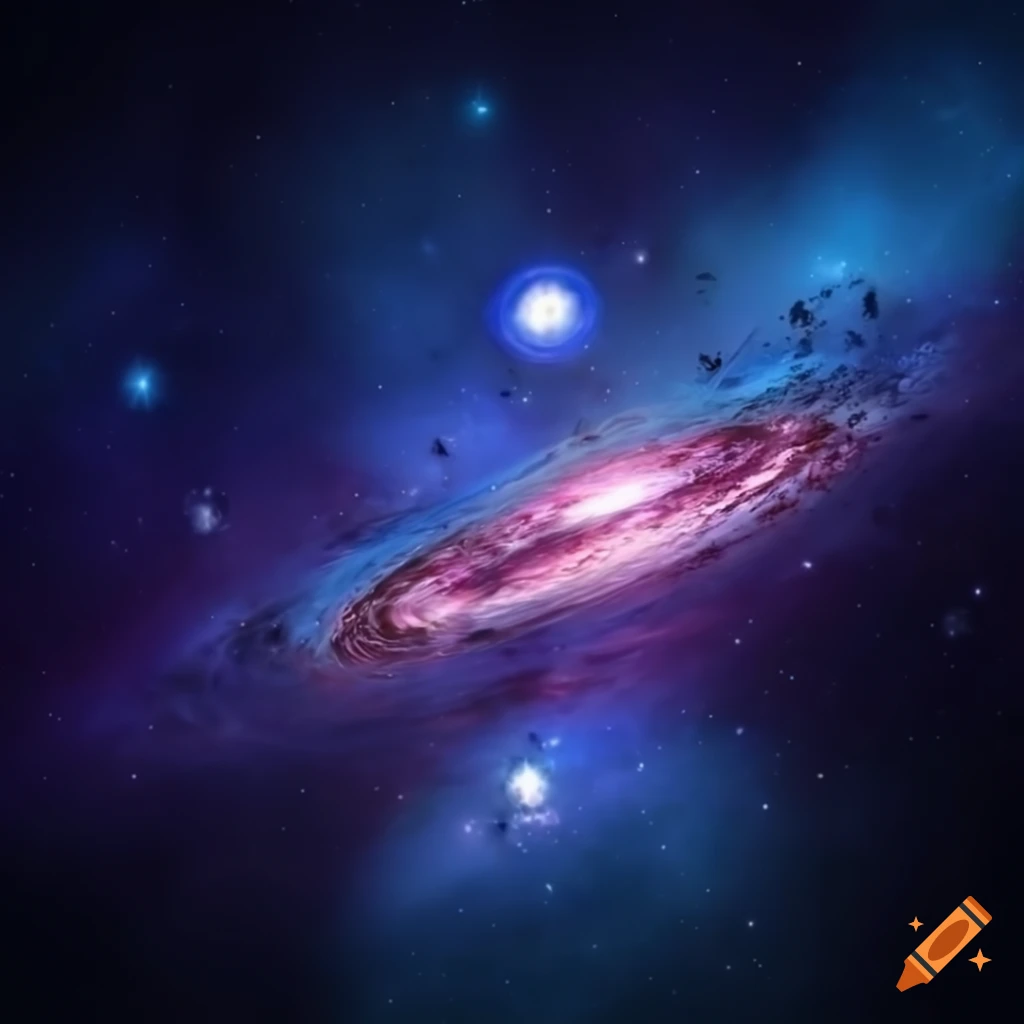 Infinity space view with stars and galaxies