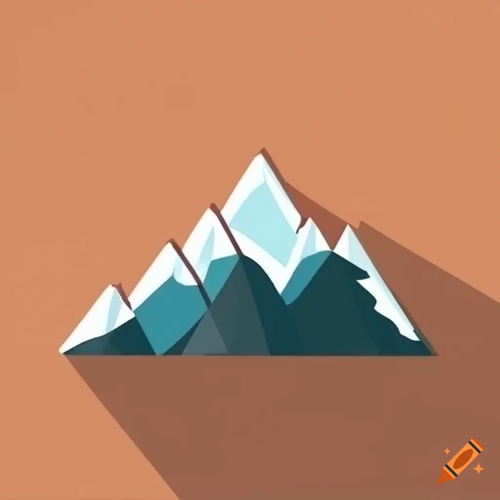 Mountain in a flat style