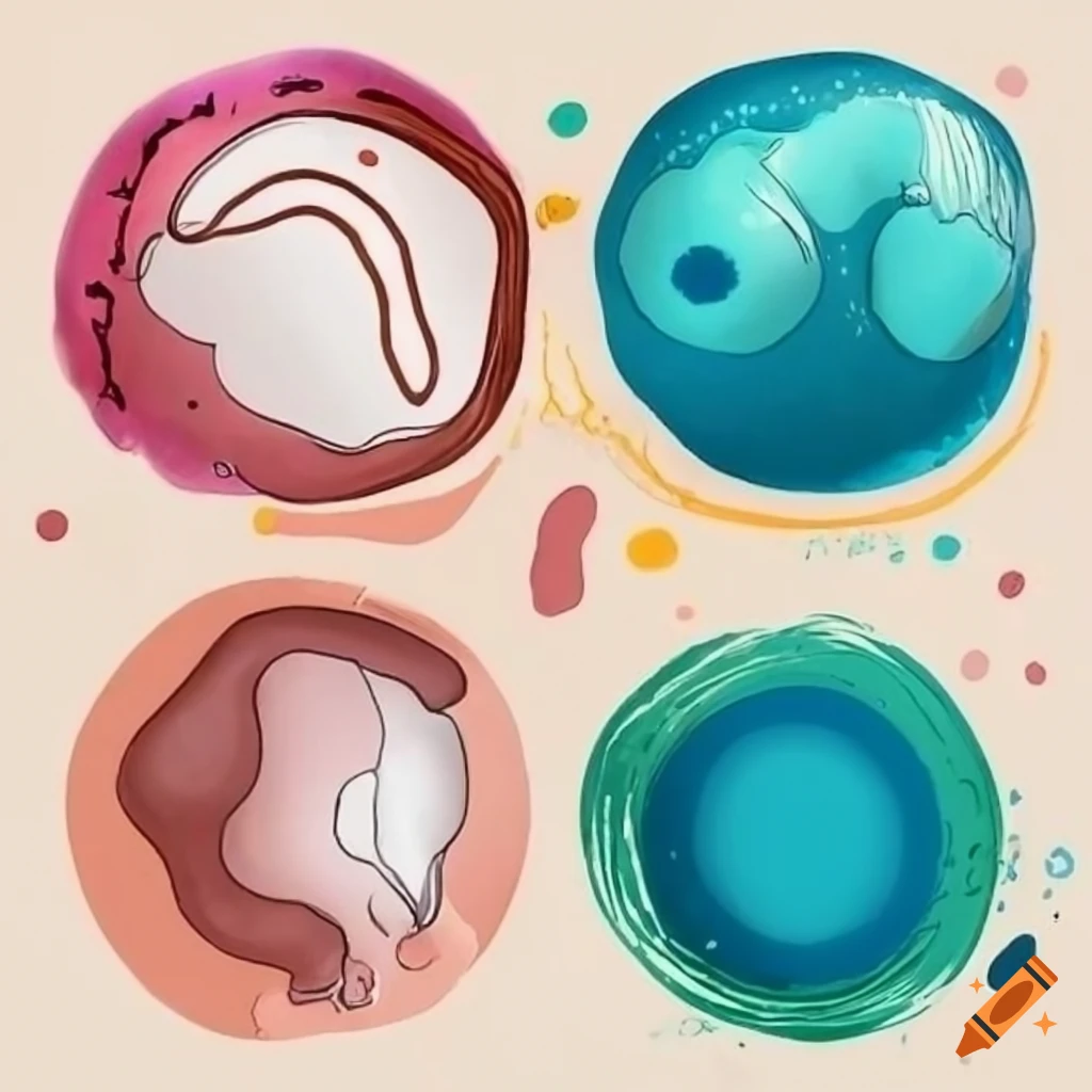 Cell undergoing cellular differentiation into an eosinophil and an erythrocyte
