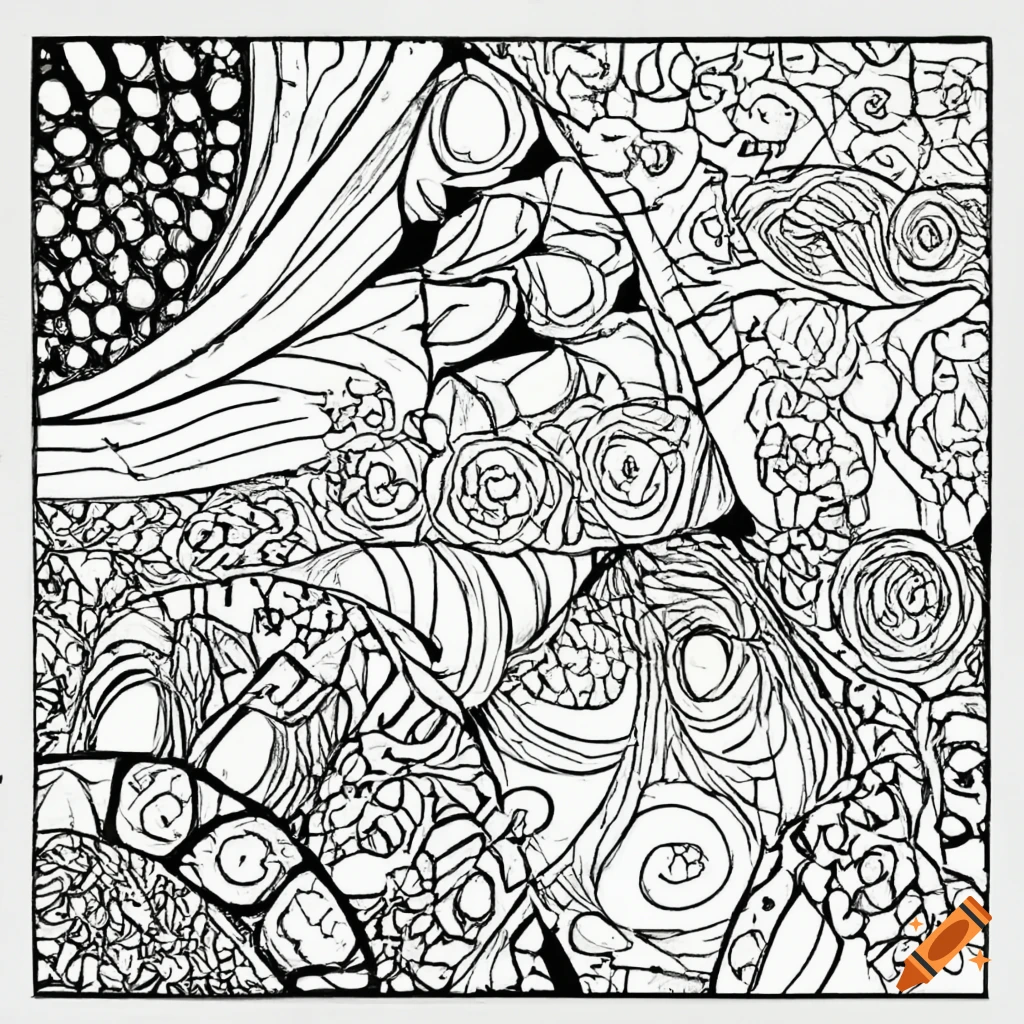Simple easy bohemian style coloring