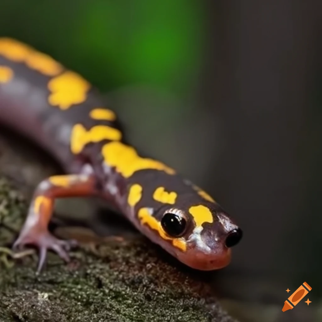 Spotted salamander with longer thicker claws for climbing
