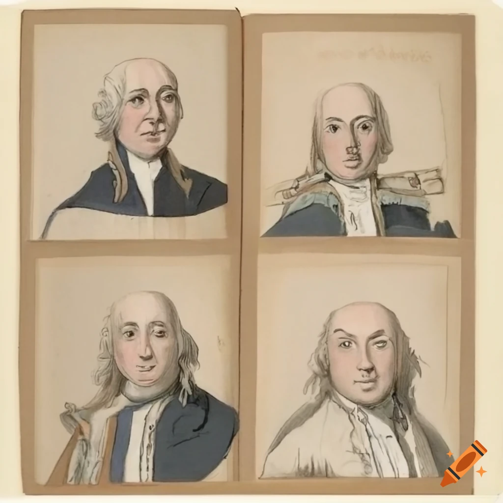 Rap album cover featuring John Adams, Benjamin Franklin, and John Jay during the Treaty of Paris 1783