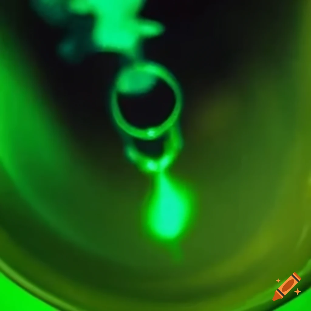 Cauldron with green liquid inside