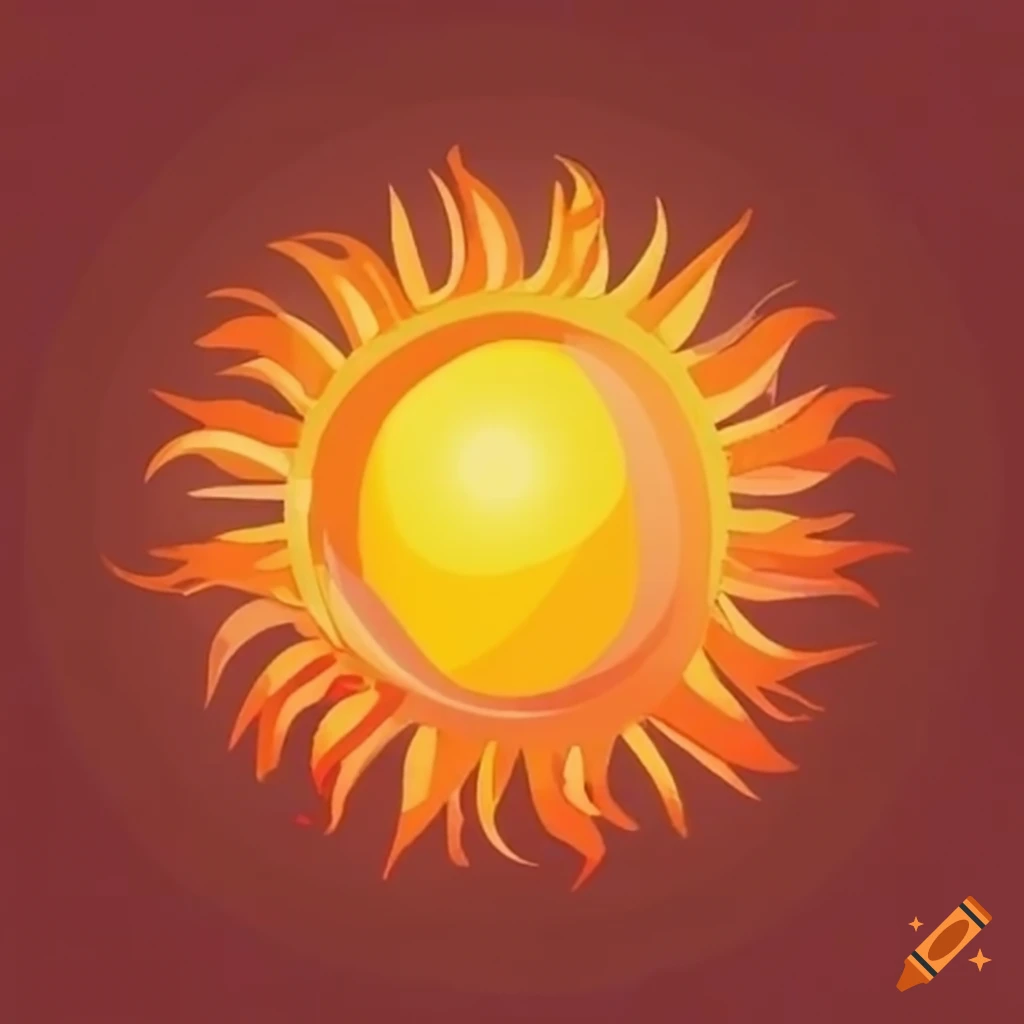 Sun in flat style