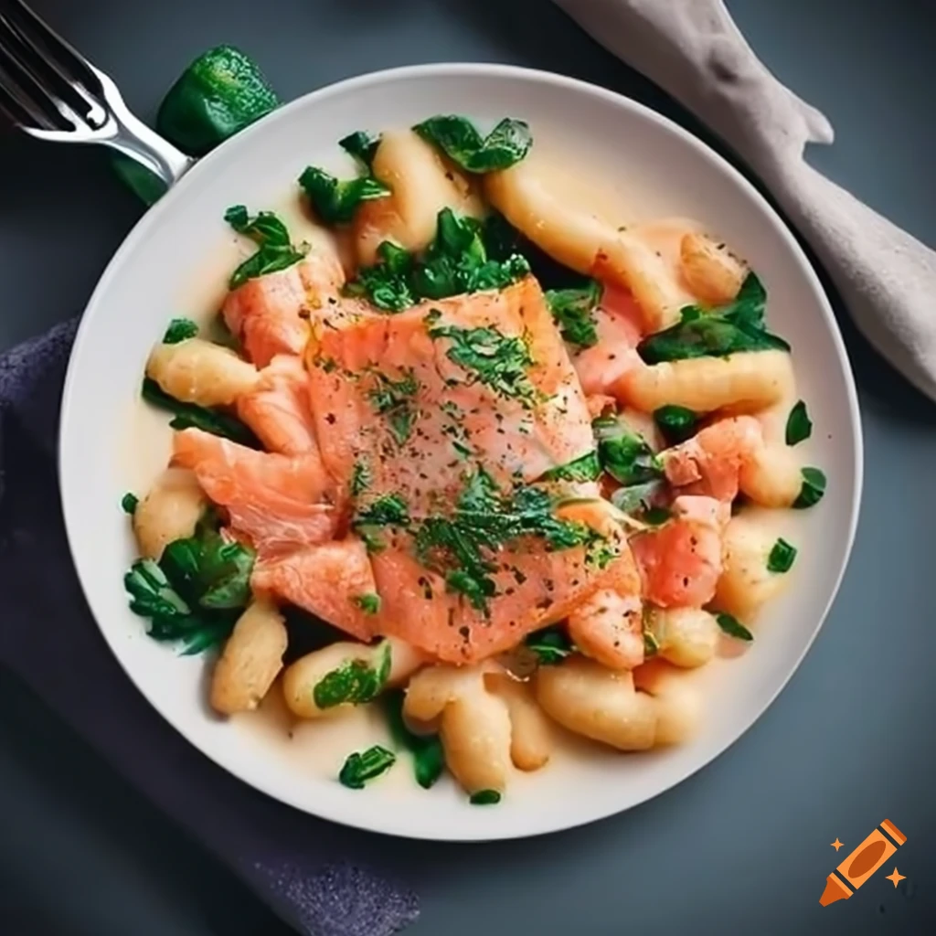 Recipe for gnocchi with salmon