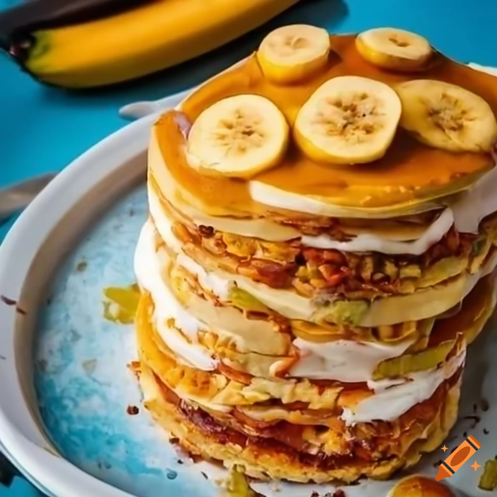 Banana pancakes with ocean view