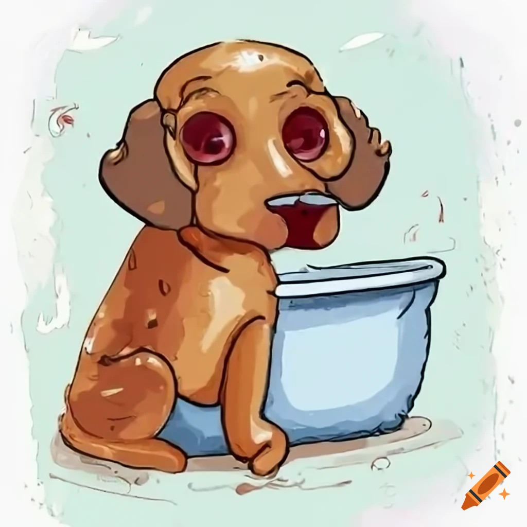 Dog enjoying a relaxing bath