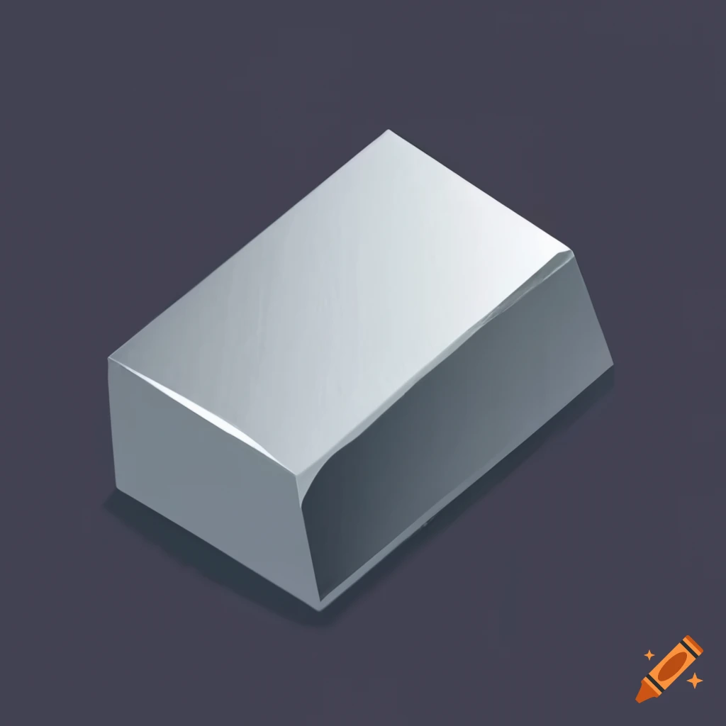 Metal ingot in flat style