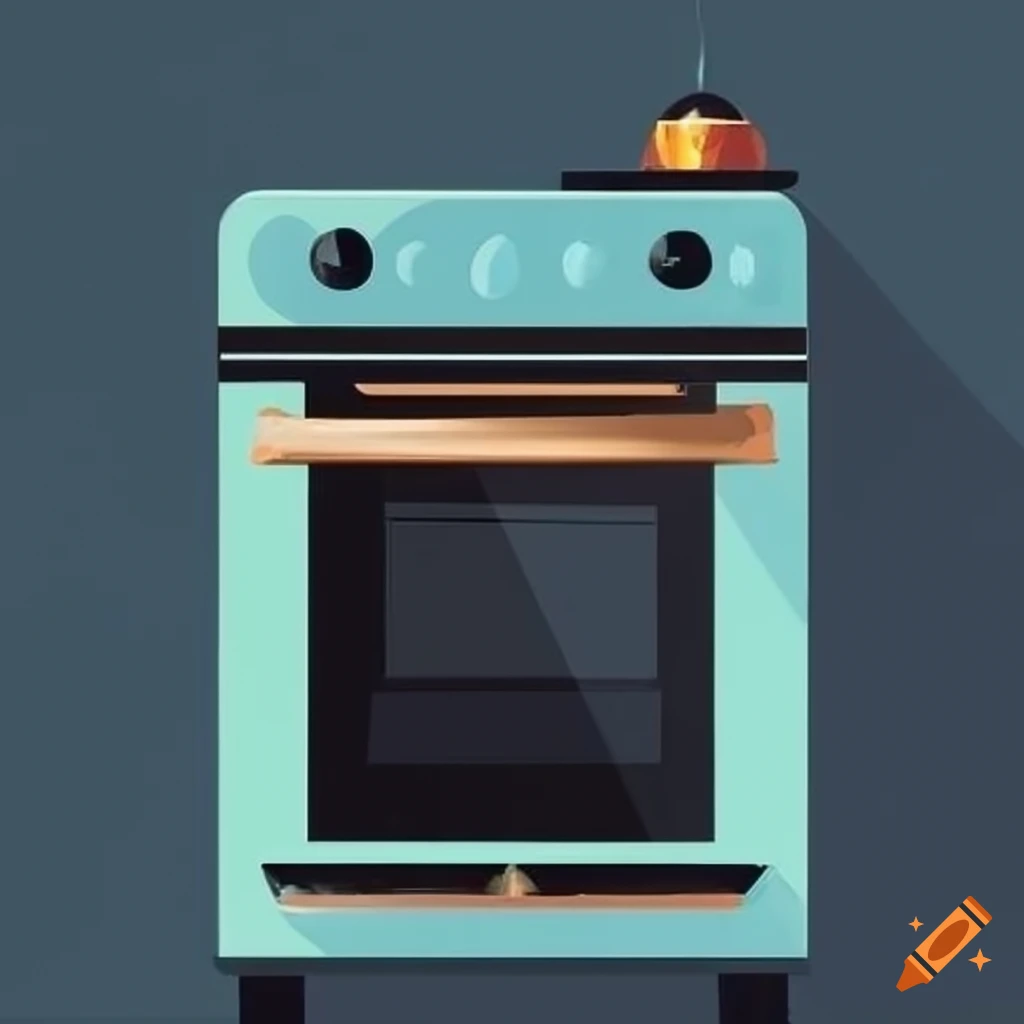 Stove in flat style