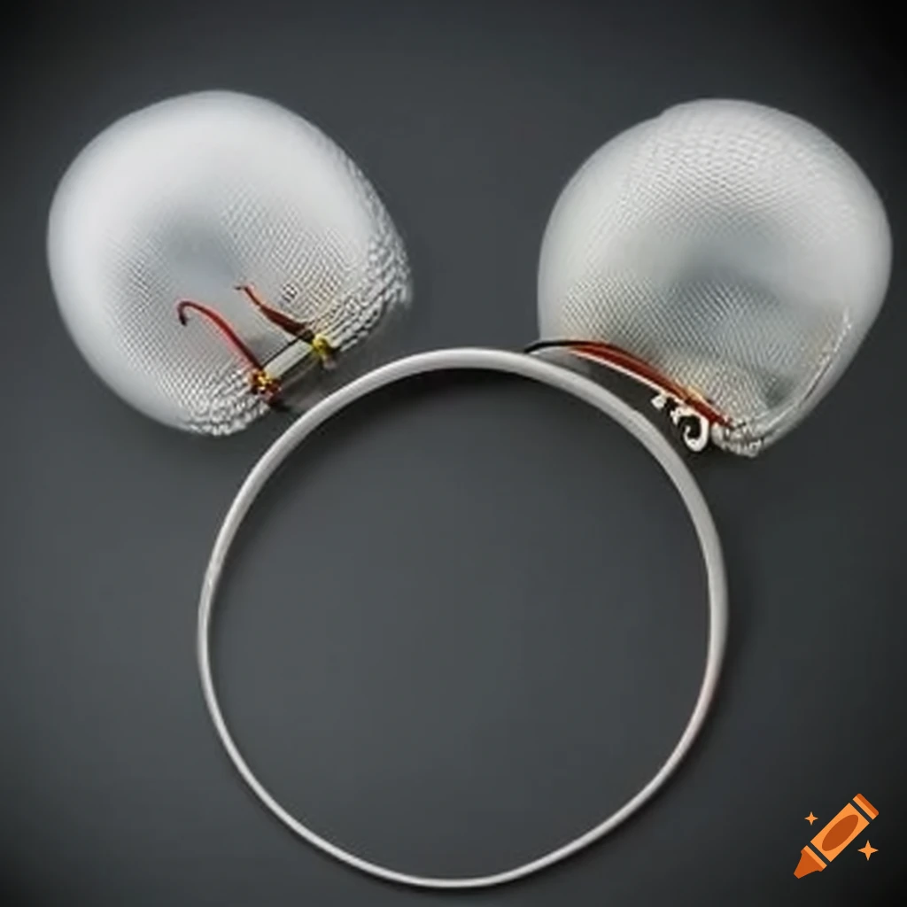 Modular electronic animal ears with wires on Craiyon