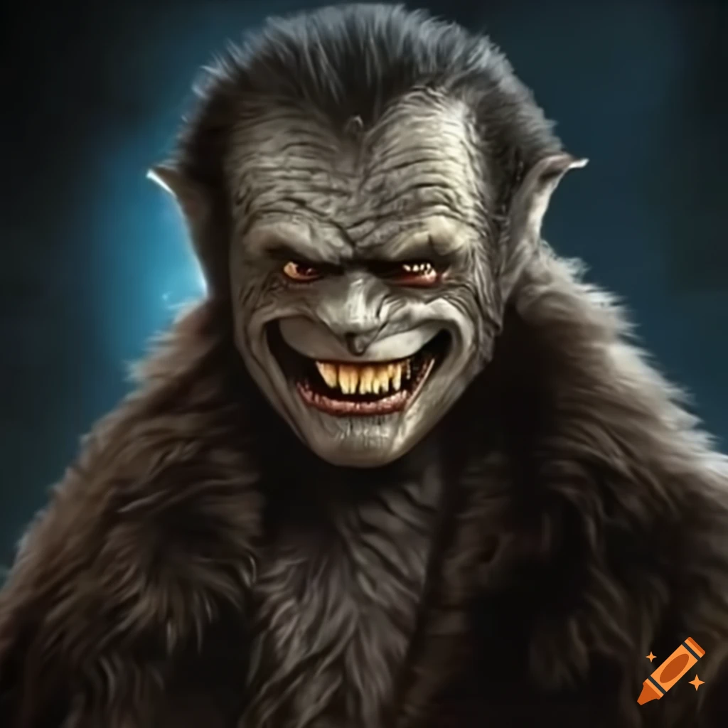 The Wolf Man character in classic horror film pose with werewolf features