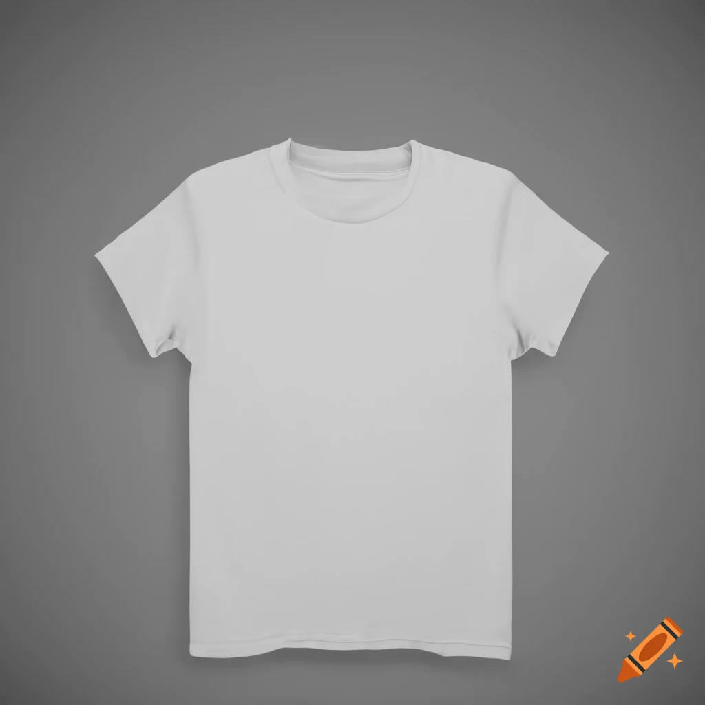 Blank white t-shirt on plain background