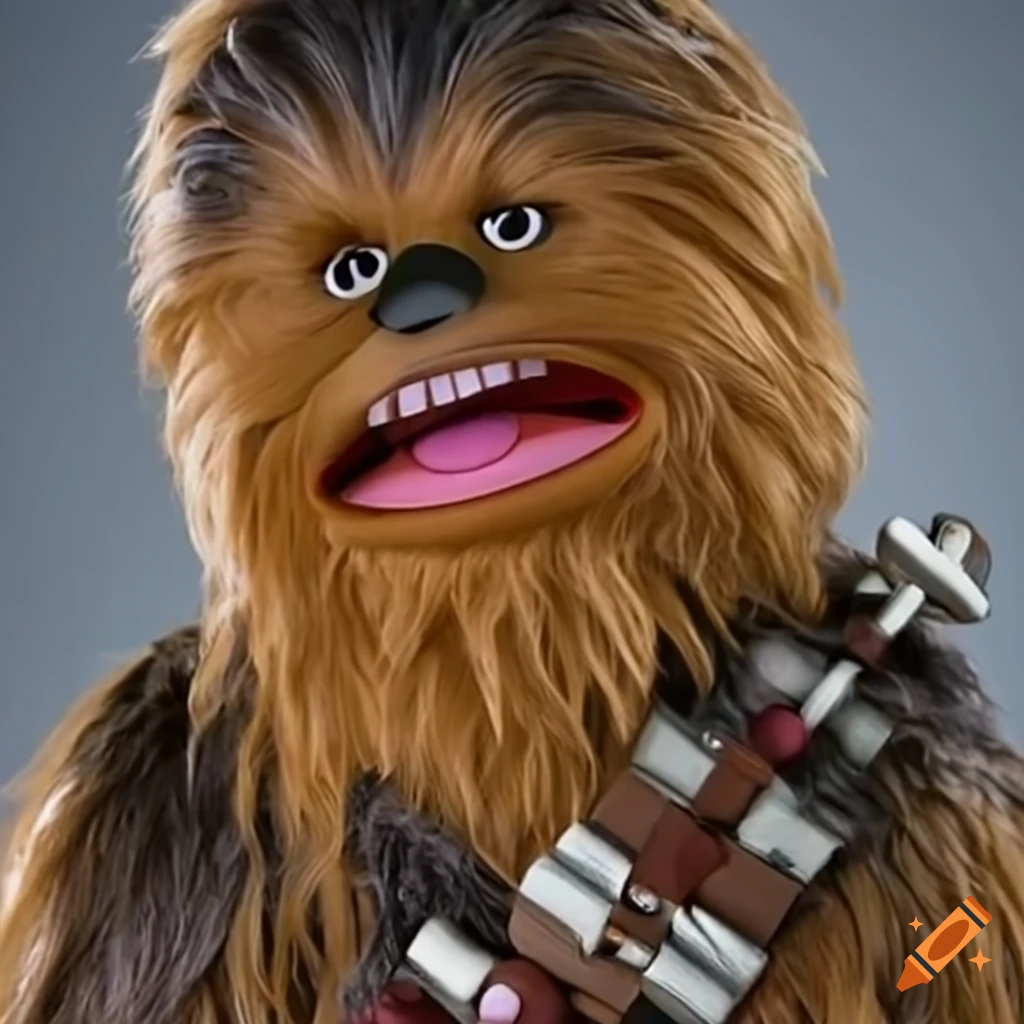 Chewbacca depicted as a muppet