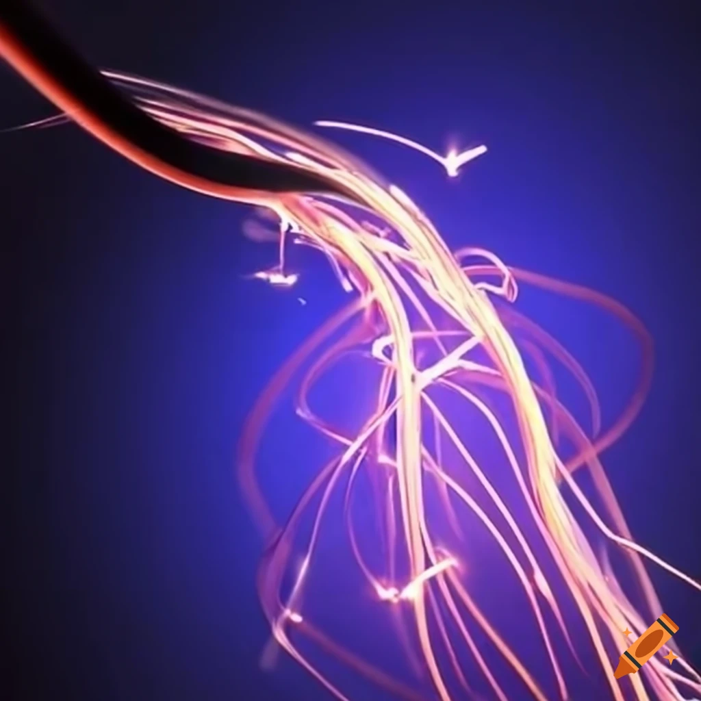 Electric wires with sparks