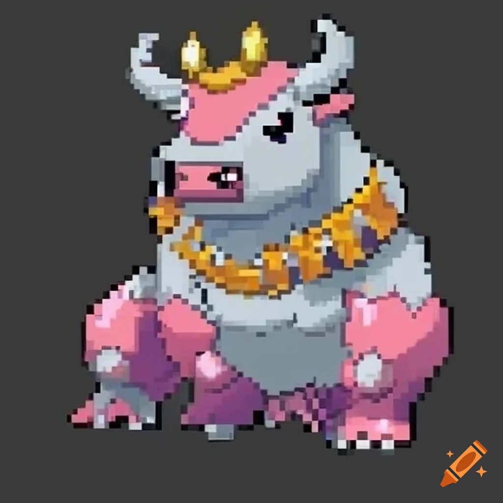 Tremilk - The King Cow Pokémon in pixel art