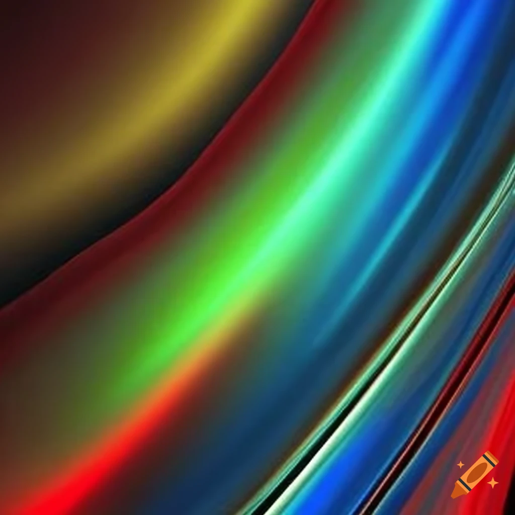 Abstract heat in U shape with green, red, and blue colors