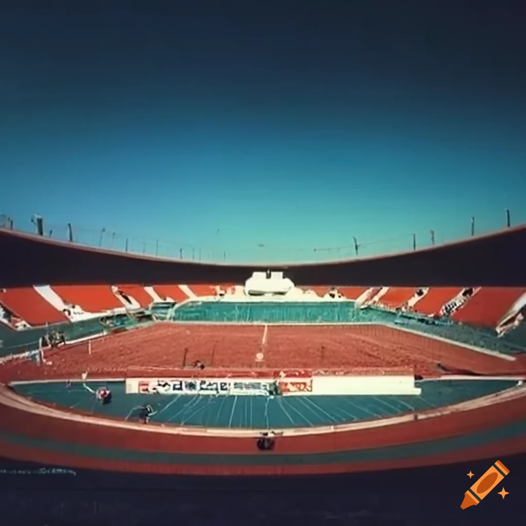 1980s track and field stadium on Craiyon