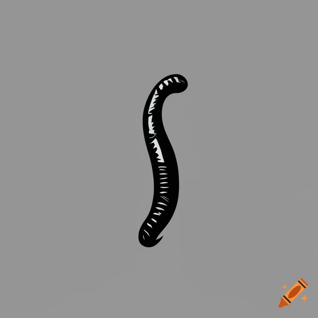 Minimalist black and white leech logo on Craiyon