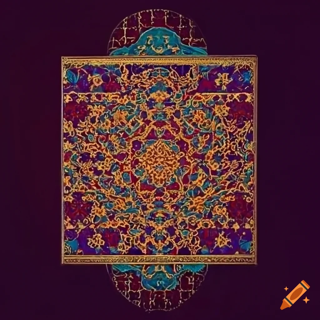 Islamic concept with ornate Islamic art on book cover