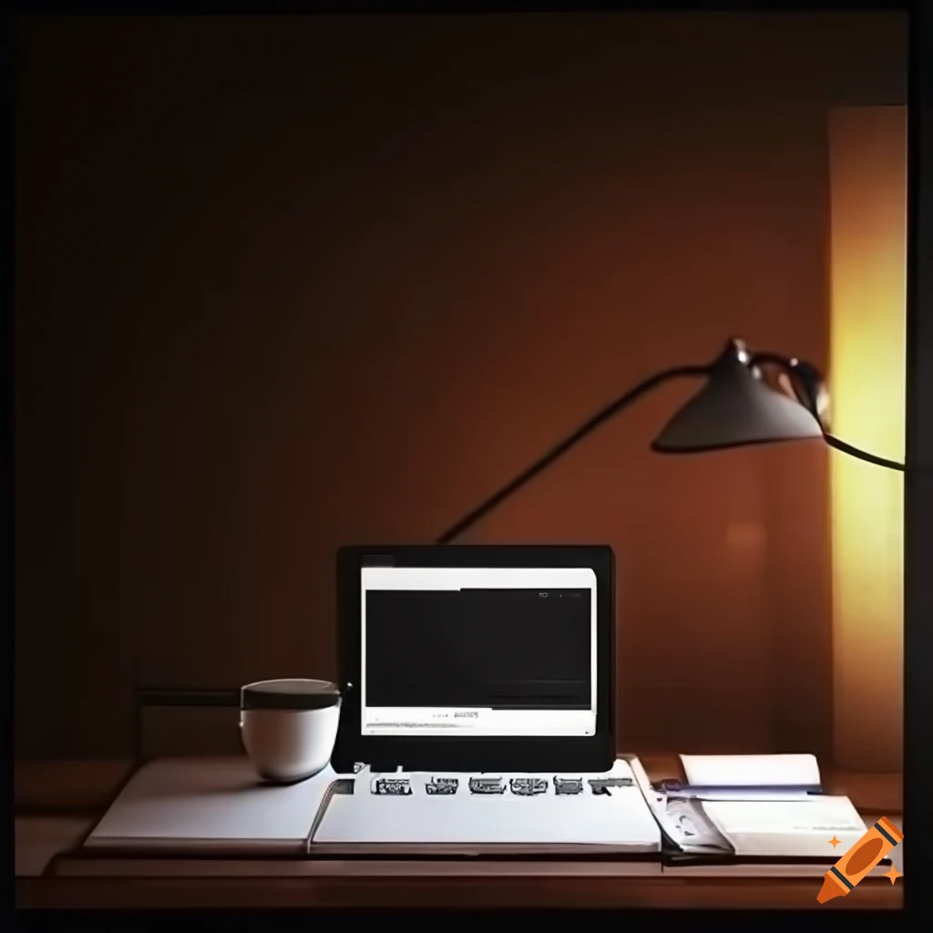 Tastefully arranged desk with laptop, notepad, and coffee cup creating a productive writing environment
