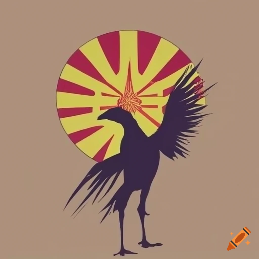 Phoenix Arizona silhouette with Arizona flag in comic book style