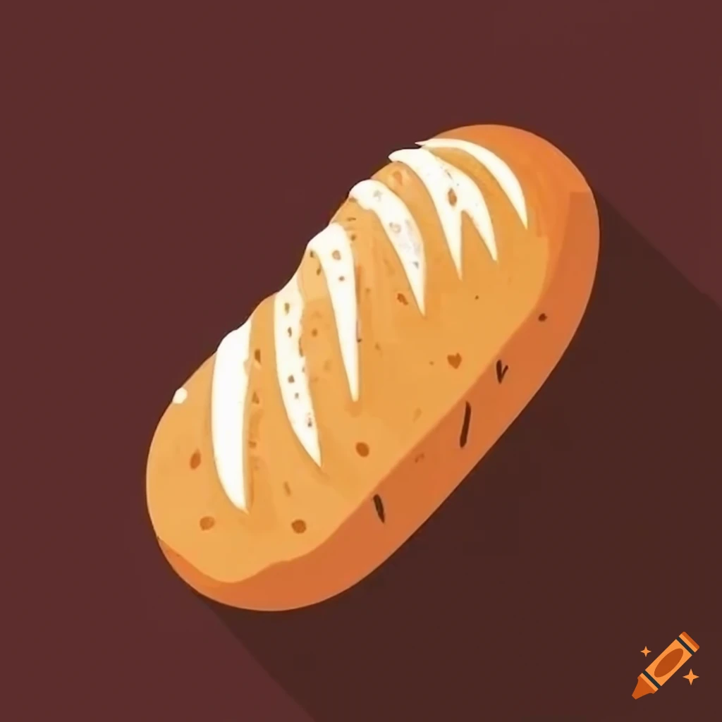 Bread in flat style