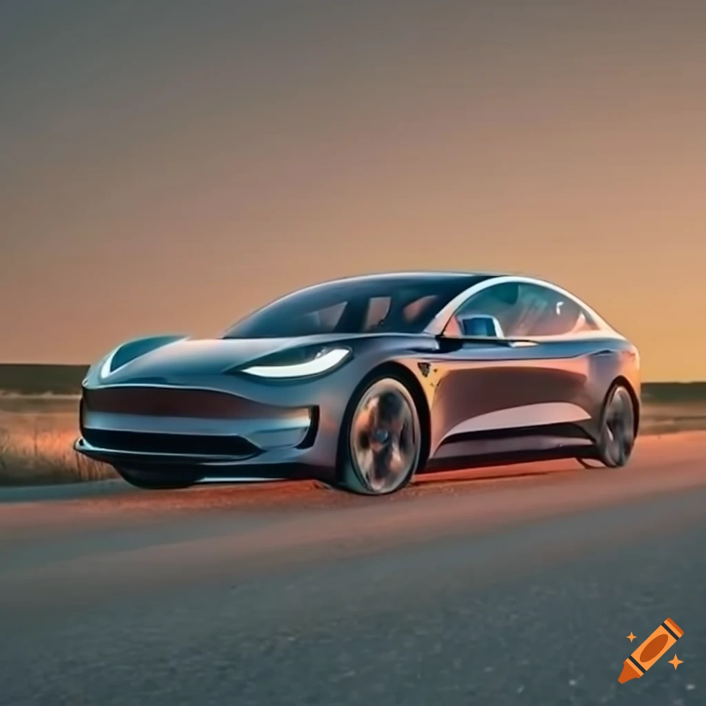 2024 Tesla Model 3 Performance in Midnight Metallic Gray on a quiet country road in Tomball, Texas