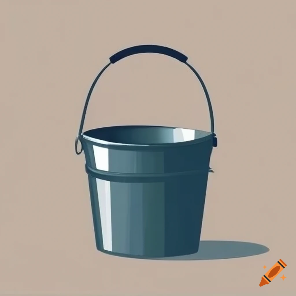 Bucket in a flat style