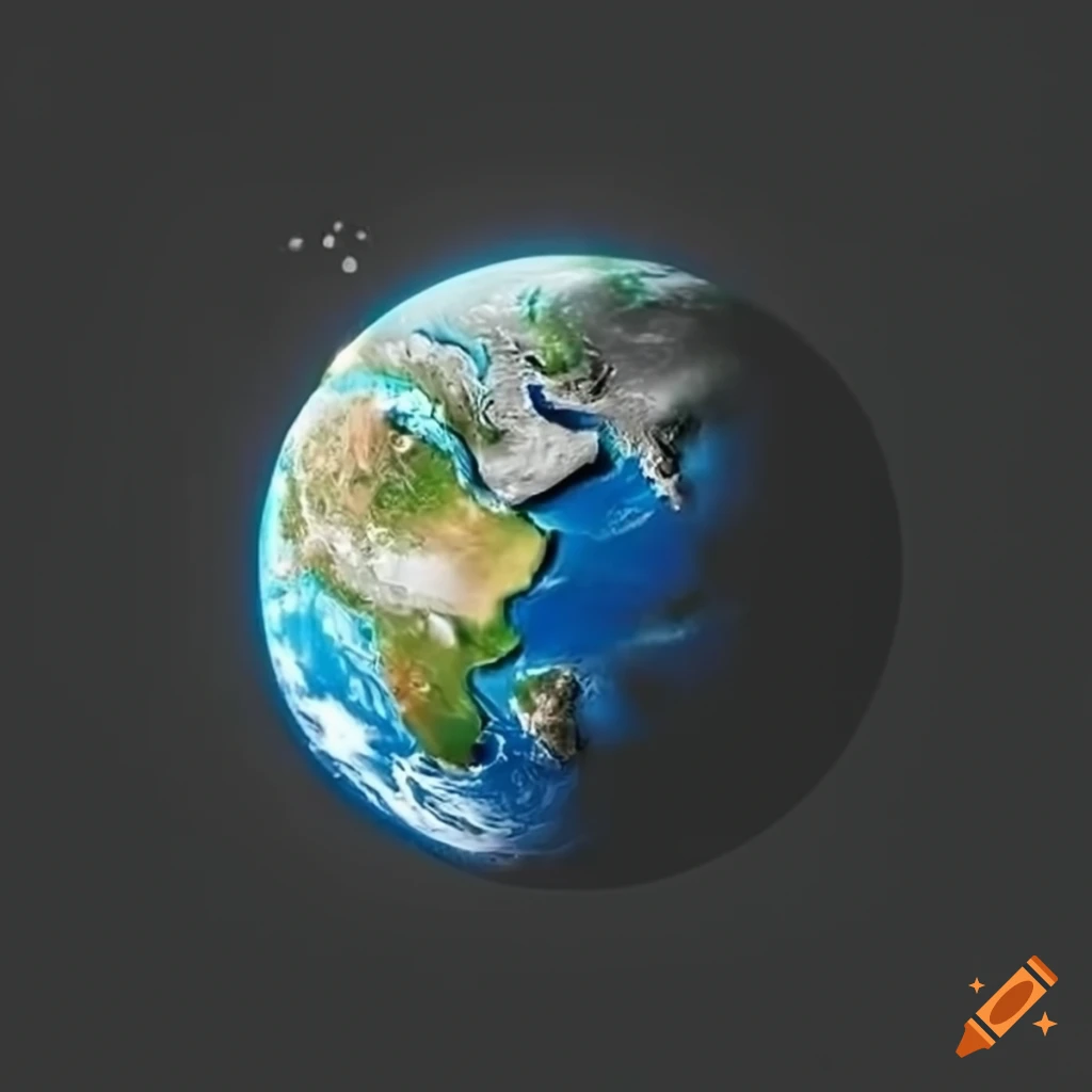Planeta tierra en blanco y negro