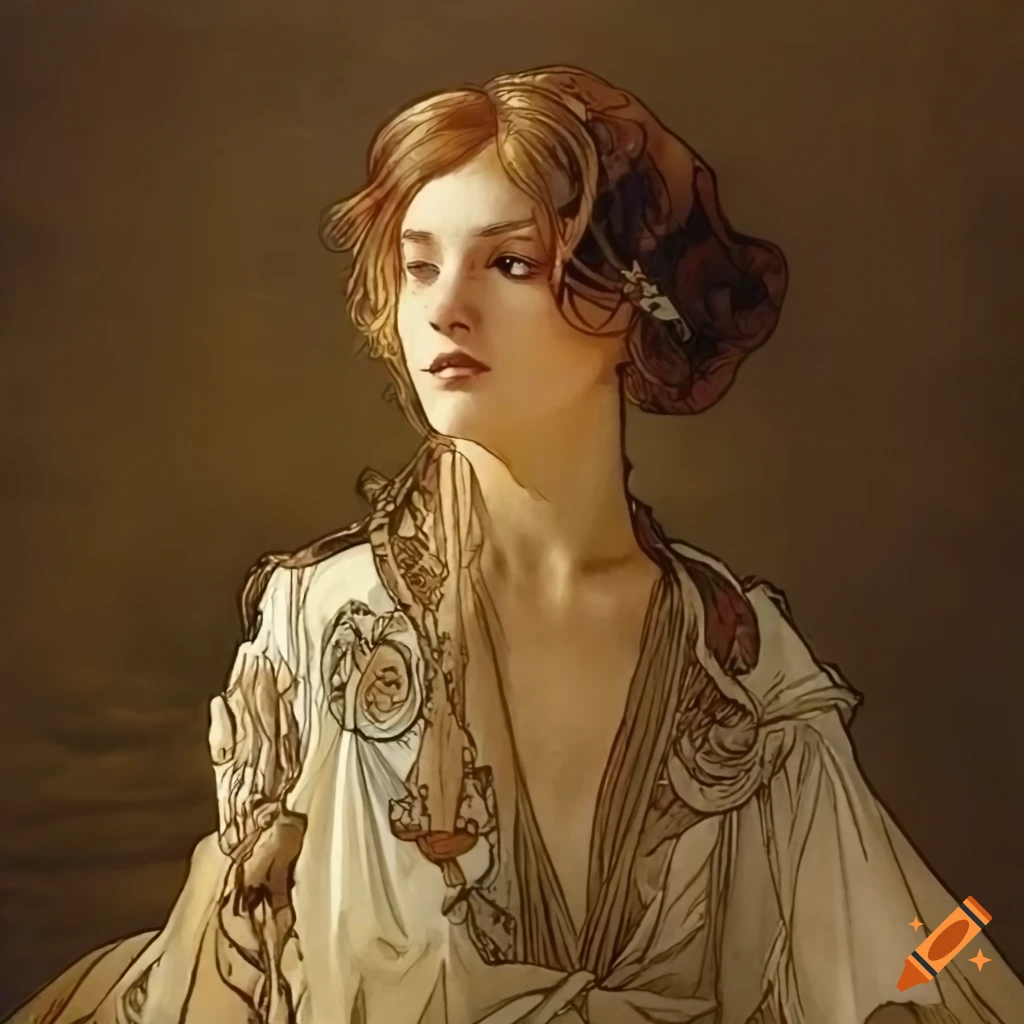 Botanical graphic novel with beautiful details inspired by Alphonse Mucha, Norman Rockwell, and Andrew Wyeth