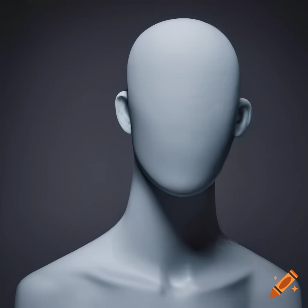 Gray male mannequin against a simple background
