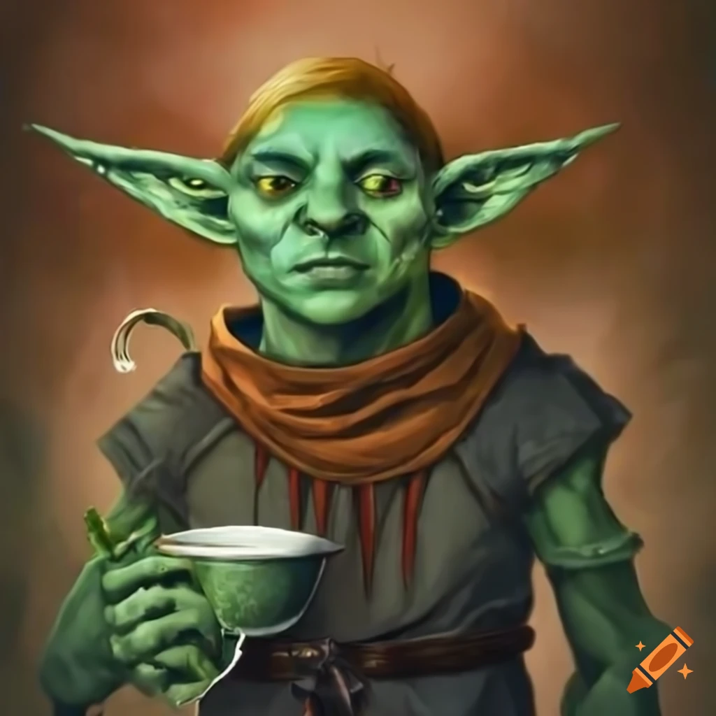 Goblin enjoying a tea break