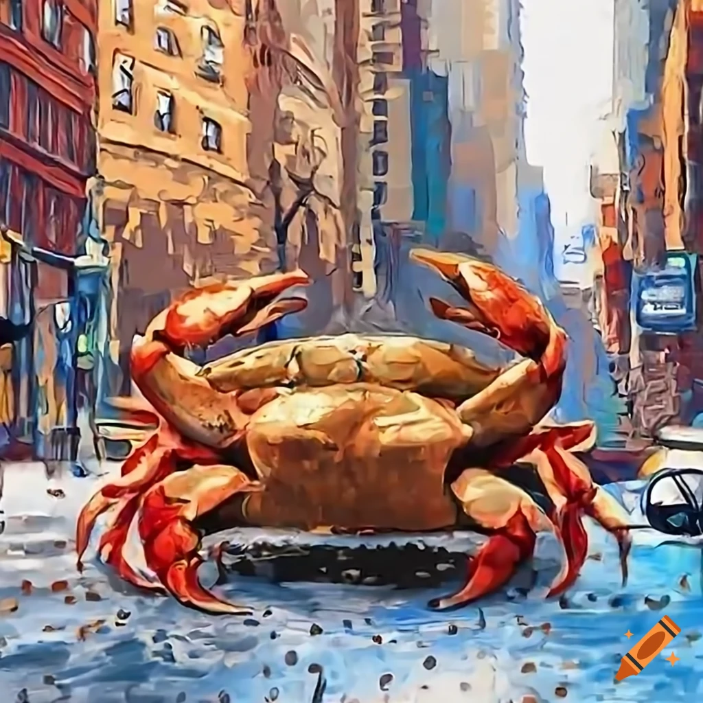 Crabs in new york city on Craiyon